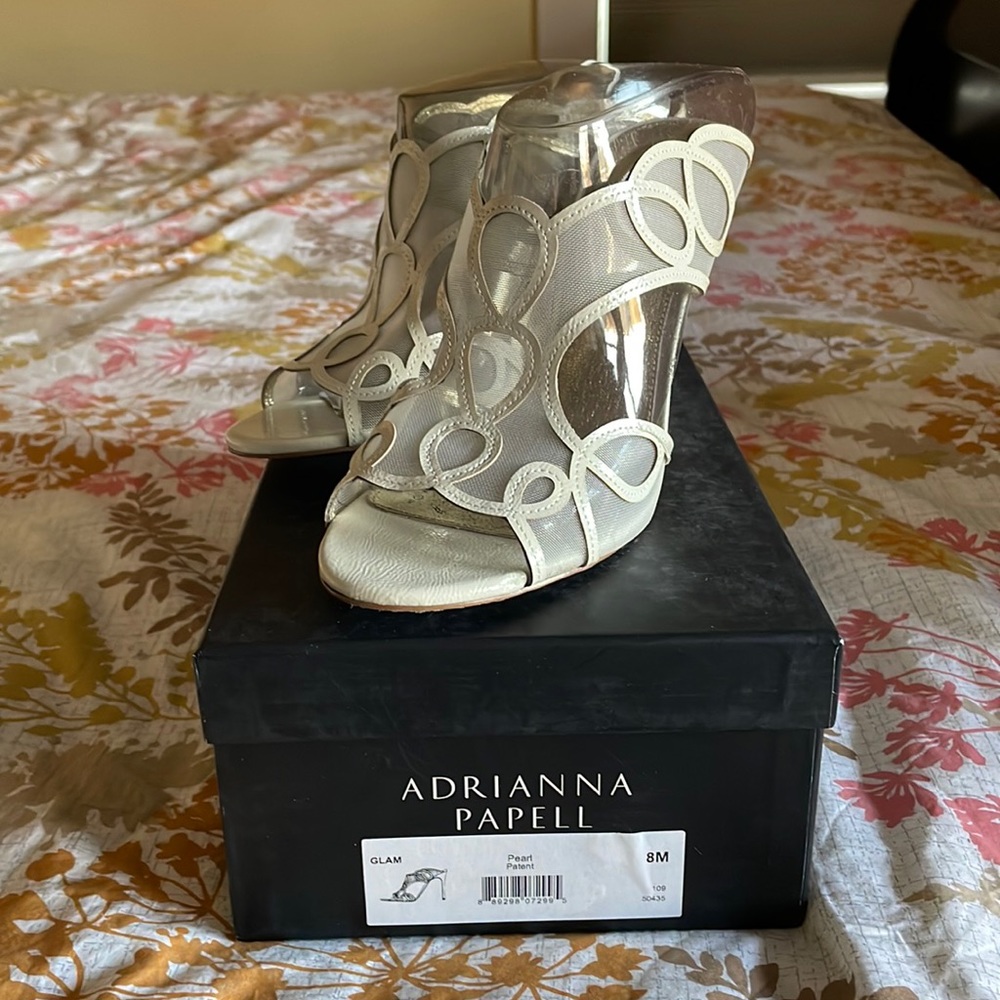 Adrianna paper ivory glam heels